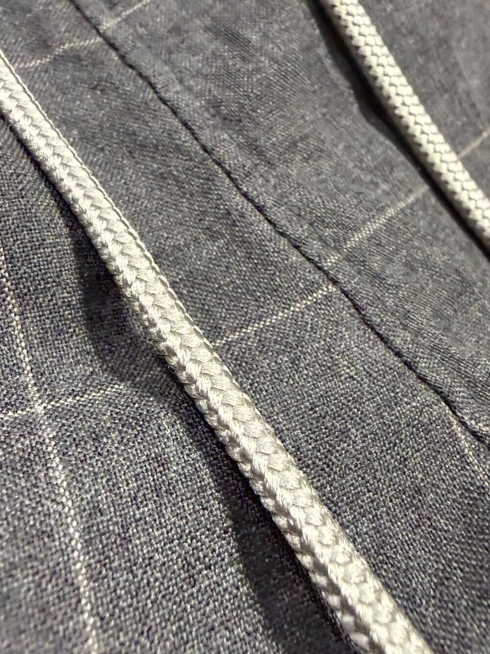 Beauty&Youth United Arrows 100% Wool Pants Windowpane Trousers Grey Medium - Picture 3 of 10